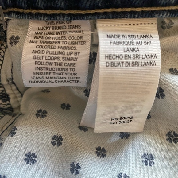 Lucky Brand Boyfriend Jean Shorts with Patches Size 26 - Picture 9 of 11